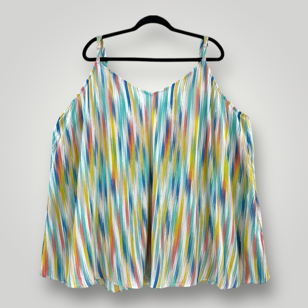 NEW TORRID Sophie Crinkle Gauze Swing Cami Tank Womans Size 3 3X Multicolor NWT